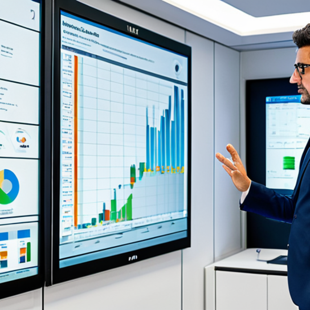 A professional Italian sustainability consultant in a modest, tailored business suit, standing in a high-tech control room. Large, interactive digital screens display complex environmental data, carbon footprints, and supply chain transparency dashboards with visualisations of interconnected global routes and product origins. Subtle Italian architectural elements enhance the modern office setting. Perfect anatomy, correct proportions, natural pose, well-formed hands, proper finger count, natural body proportions, professional photography, high detail, sharp focus, vibrant colors, clean aesthetic, fully clothed, appropriate attire, safe for work, appropriate content, professional.