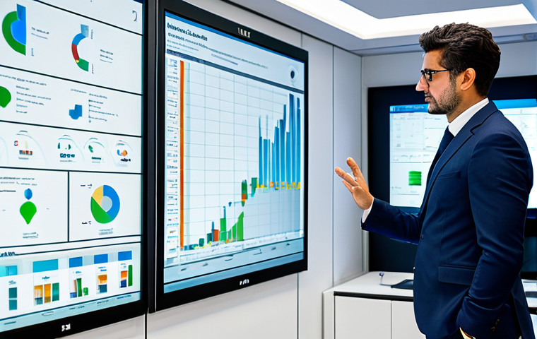 A professional Italian sustainability consultant in a modest, tailored business suit, standing in a high-tech control room. Large, interactive digital screens display complex environmental data, carbon footprints, and supply chain transparency dashboards with visualisations of interconnected global routes and product origins. Subtle Italian architectural elements enhance the modern office setting. Perfect anatomy, correct proportions, natural pose, well-formed hands, proper finger count, natural body proportions, professional photography, high detail, sharp focus, vibrant colors, clean aesthetic, fully clothed, appropriate attire, safe for work, appropriate content, professional.