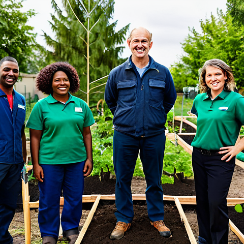 Storytelling for Environmental Commitment**

"A diverse group of employees collaborating on a sustainable project, planting trees in a community garden, fully clothed, appropriate attire, safe for work, perfect anatomy, natural proportions, professional photography, high quality, family-friendly, showcasing teamwork and environmental responsibility."

**