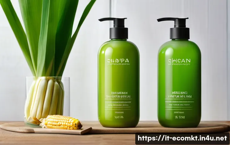친환경 마케팅 업계 현황 - A modern Italian cosmetic product display featuring eco-friendly packaging made from biodegradable b...