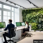 친환경 마케터의 자격 요건 - A modern Italian marketing team in a bright, stylish office space, analyzing consumer behavior data ...