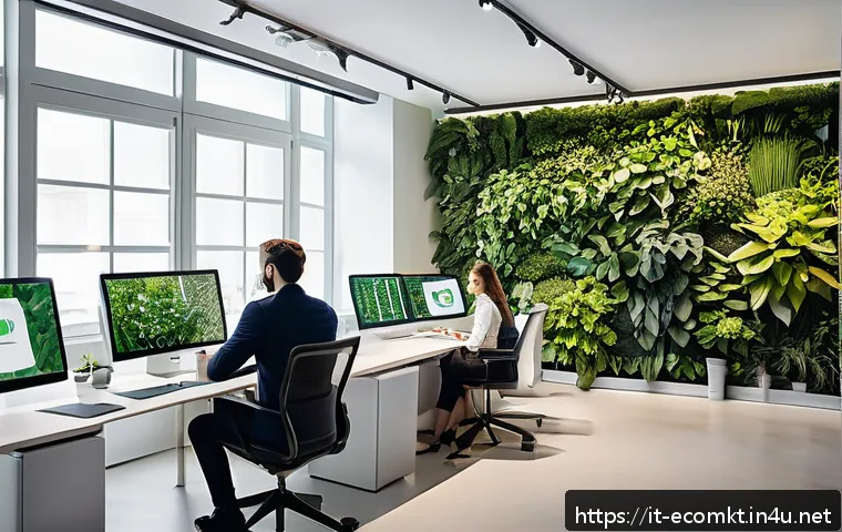 친환경 마케터의 자격 요건 - A modern Italian marketing team in a bright, stylish office space, analyzing consumer behavior data ...